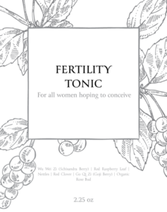 Fertility Tonic Tea Label